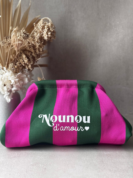 Trousse / Pochette personnalisée rayée