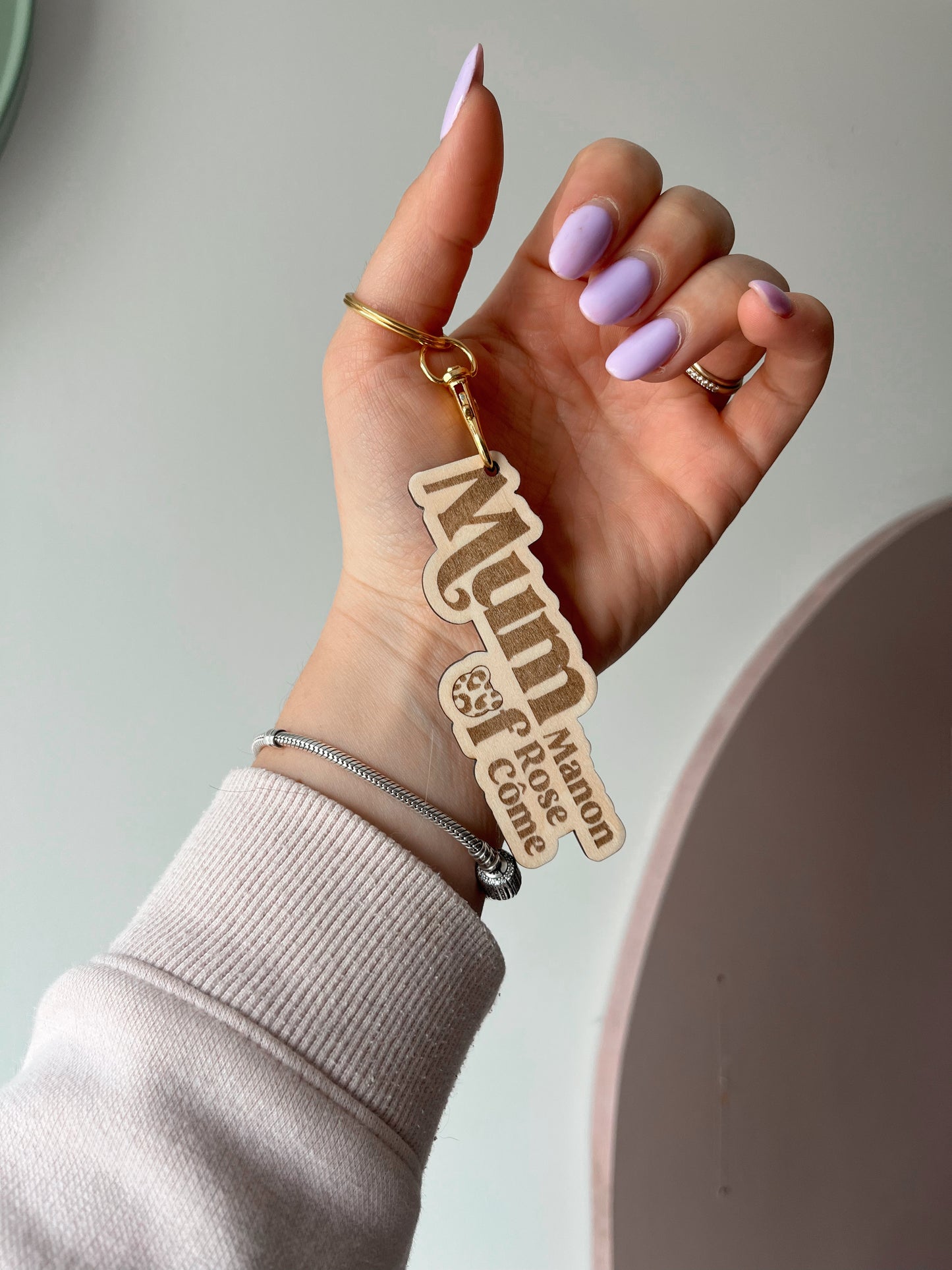 Porte clé maman personnalisé