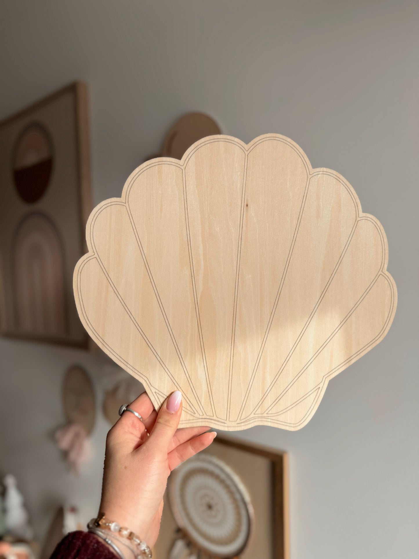 Coquillage en bois - Décoration murale