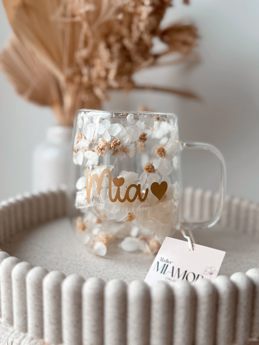 Tasse fleurie - Personnalisation au choix