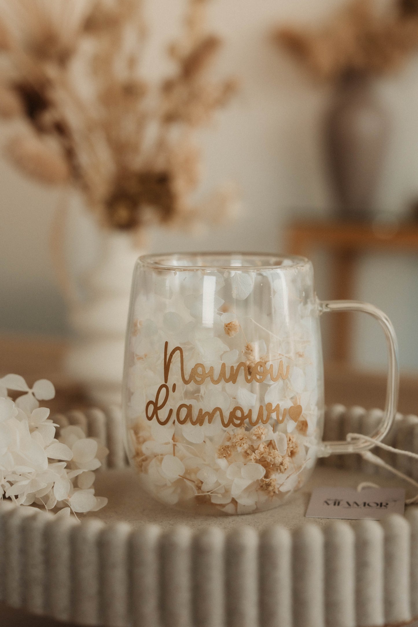 Tasse fleurie - Personnalisation au choix