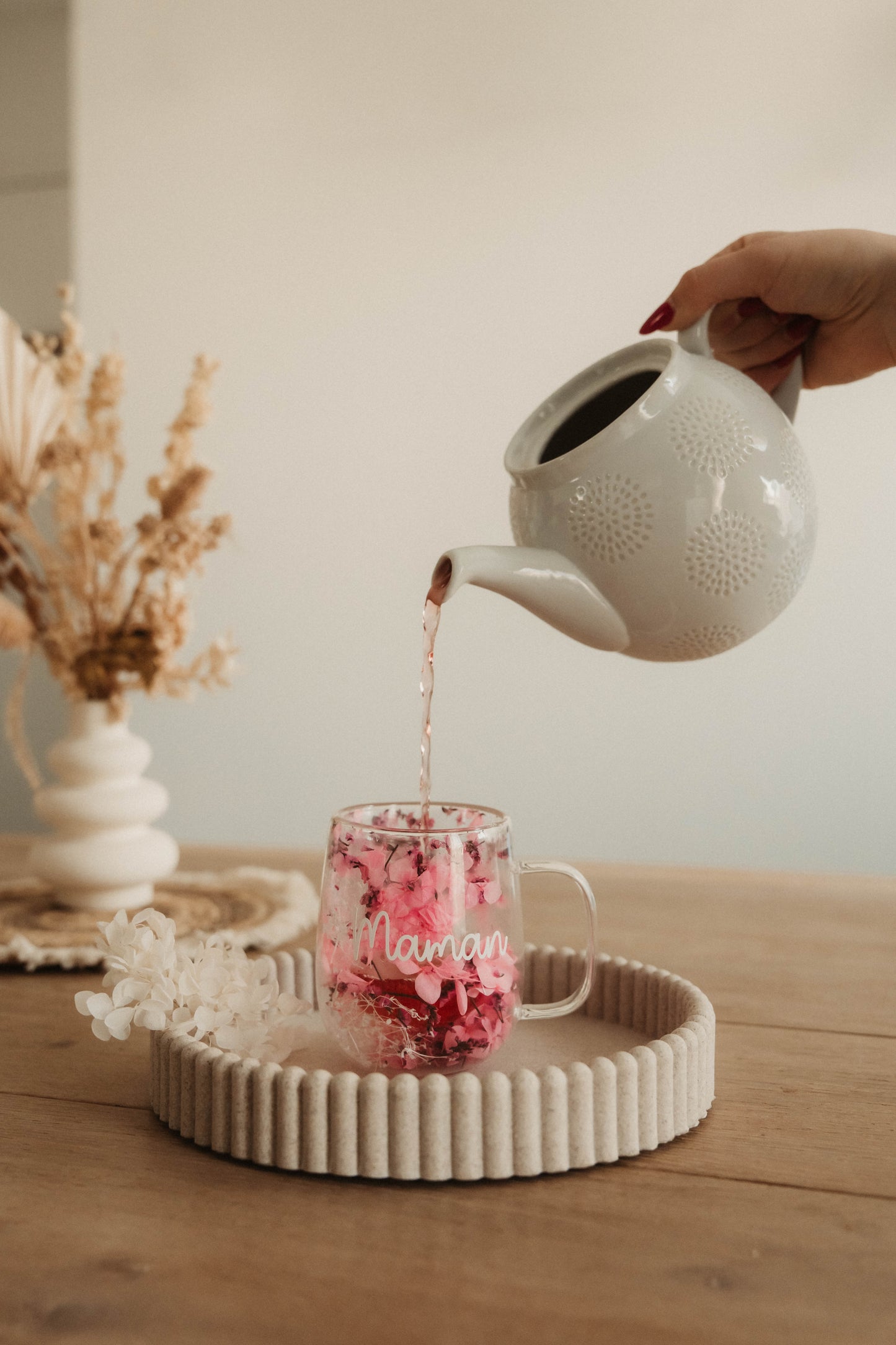 Tasse fleurie - Personnalisation au choix