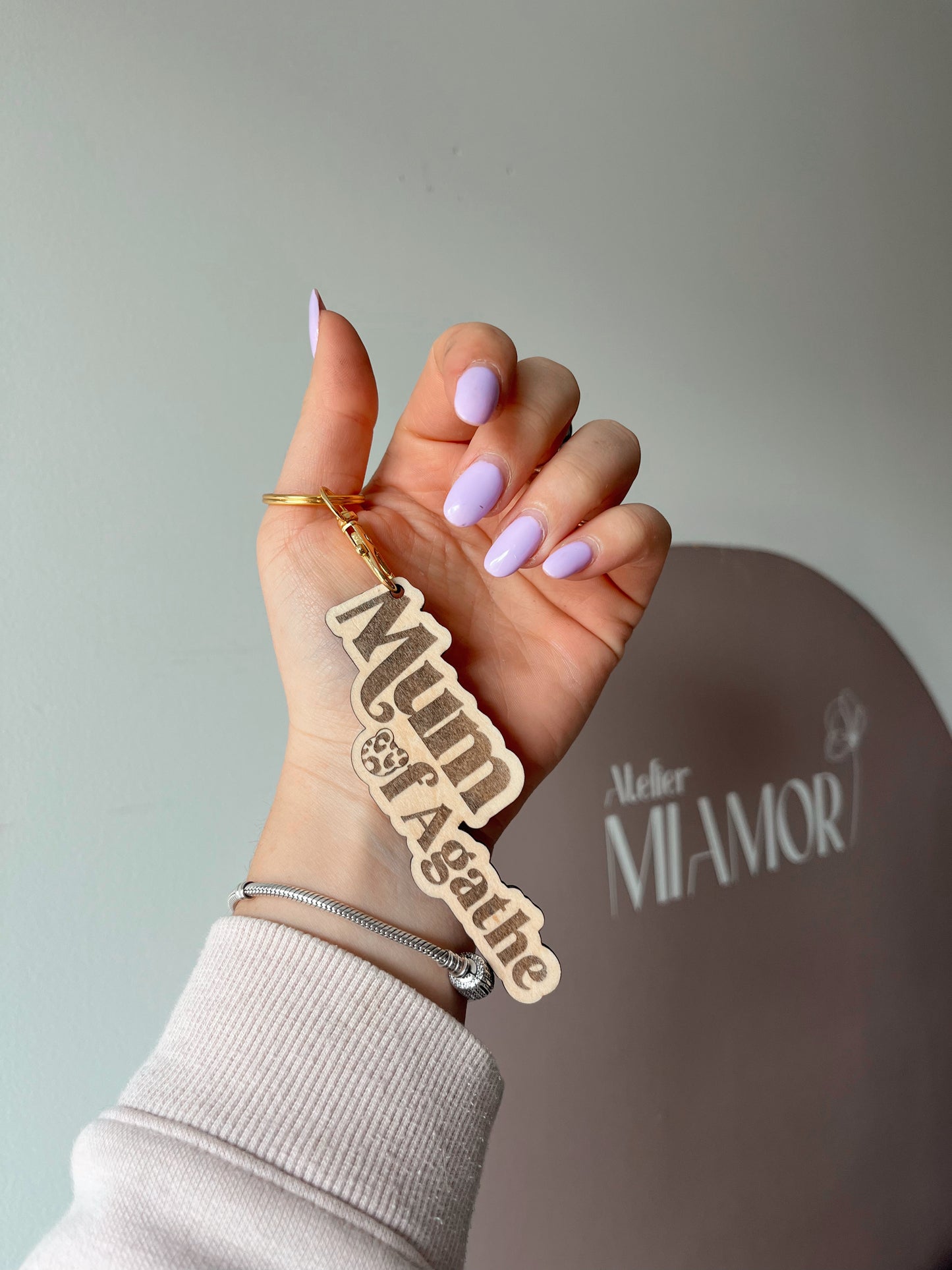 Porte clé maman personnalisé