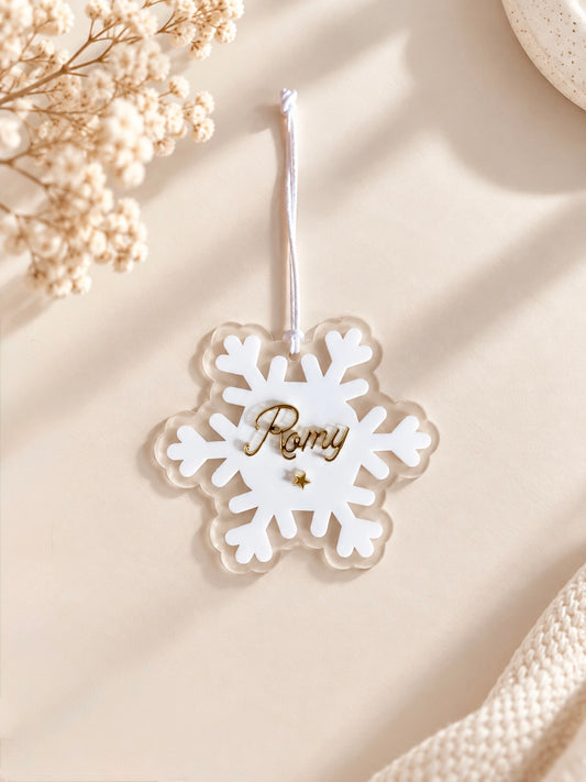 Flocon de Noël – Suspension personnalisée pour sapin