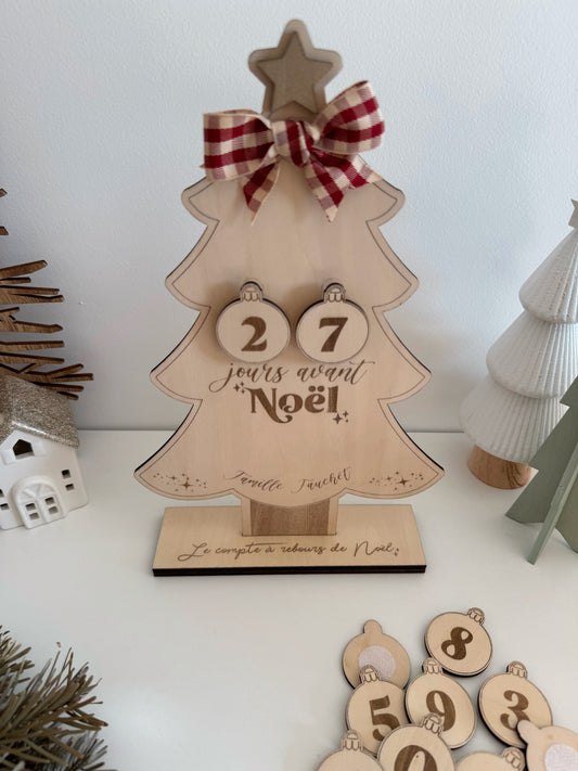 Compte à rebours de Noel - Décoration en bois