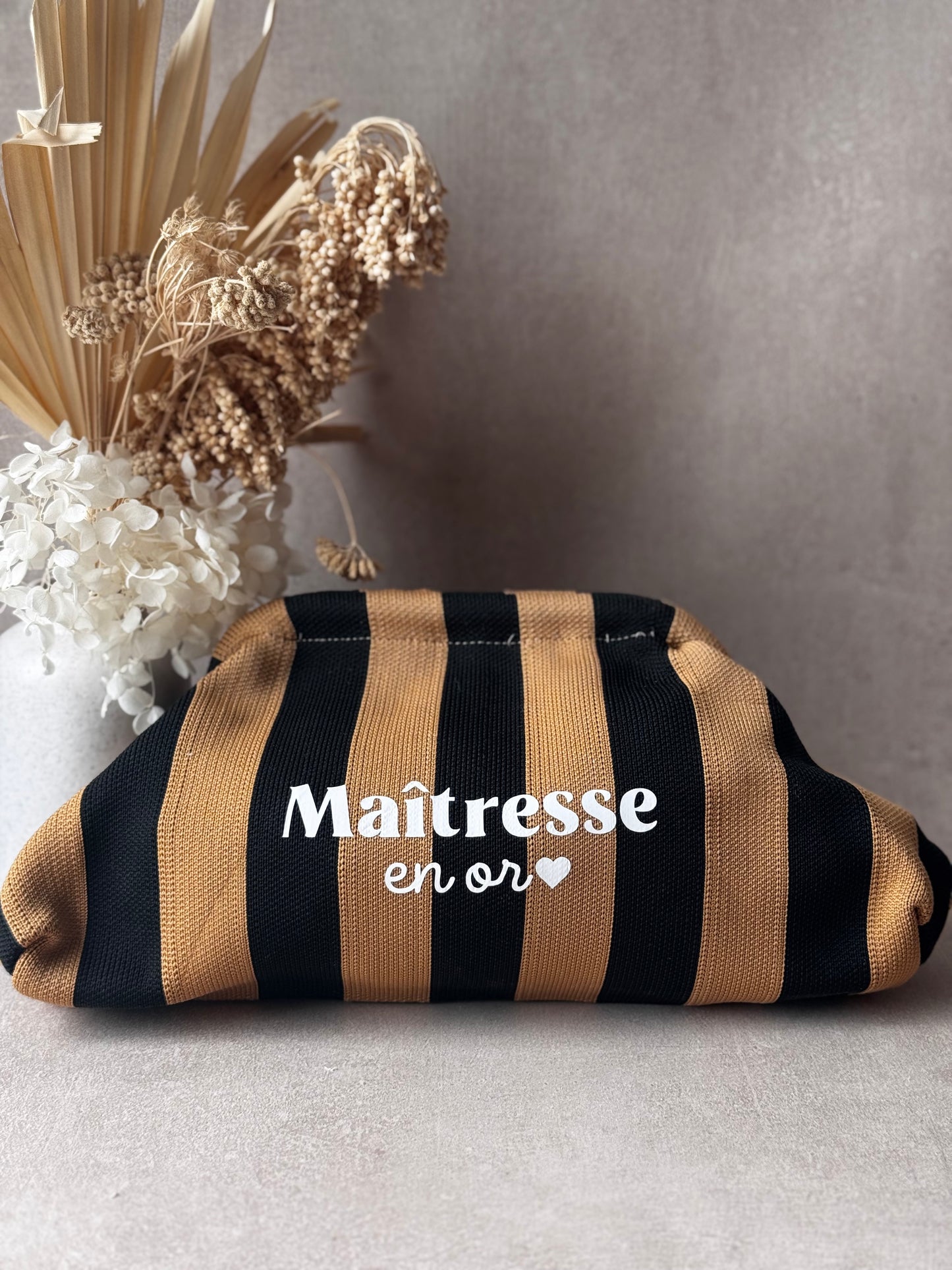 Trousse / Pochette personnalisée rayée