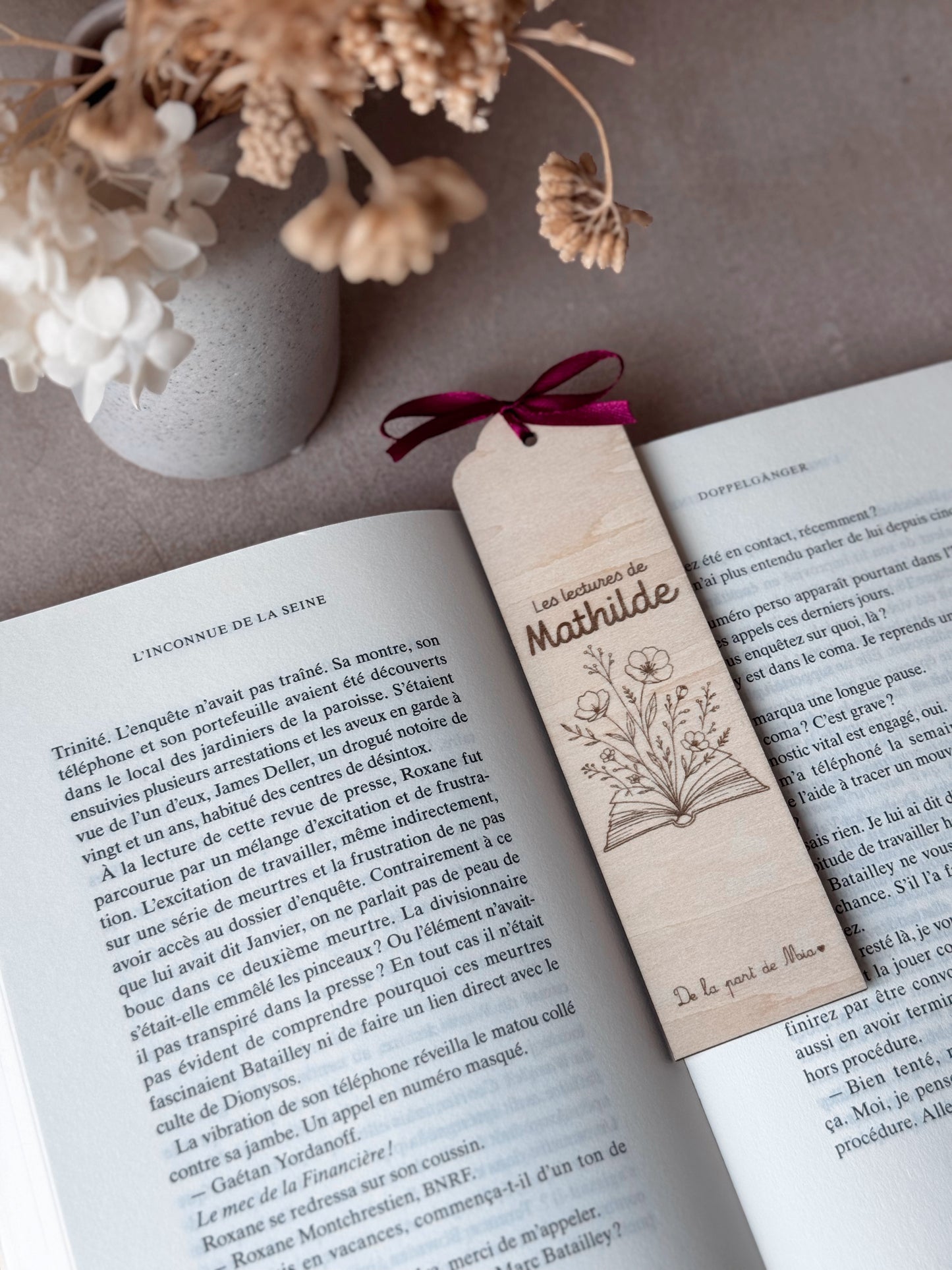 Marque page personnalisé en bois