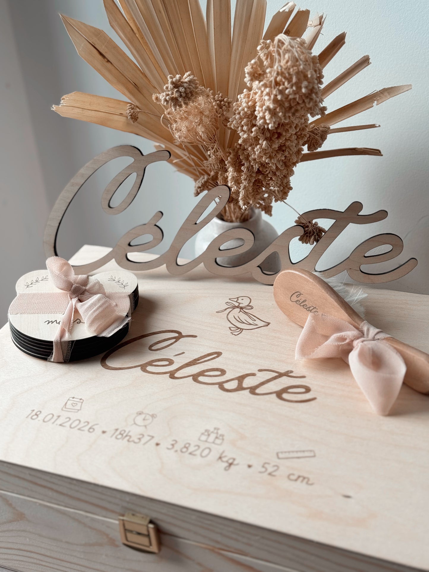Coffret de naissance personnalisé - Cadeau original pour bébé