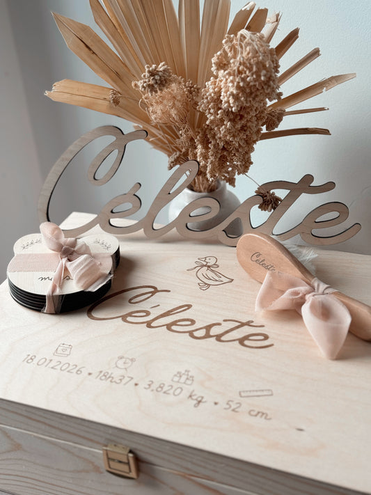 Coffret de naissance personnalisé - Cadeau original pour bébé