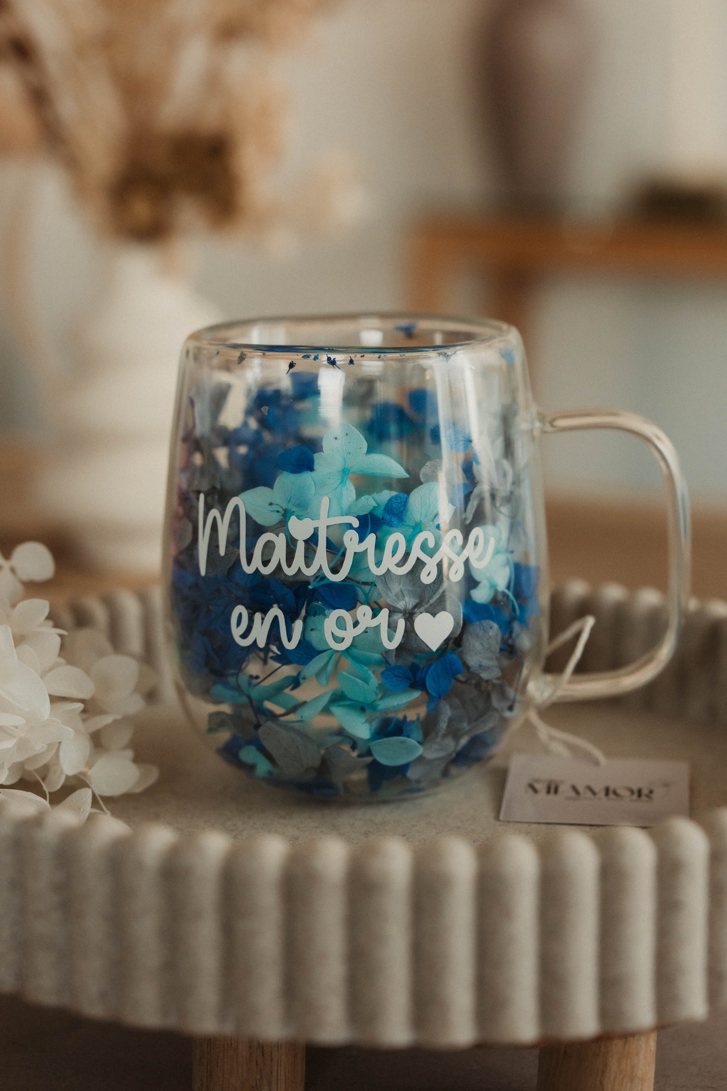 Tasse fleurie - Personnalisation au choix