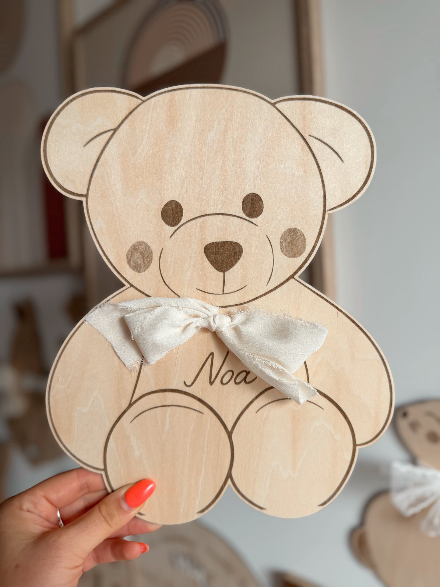 Ourson en bois - Décoration murale