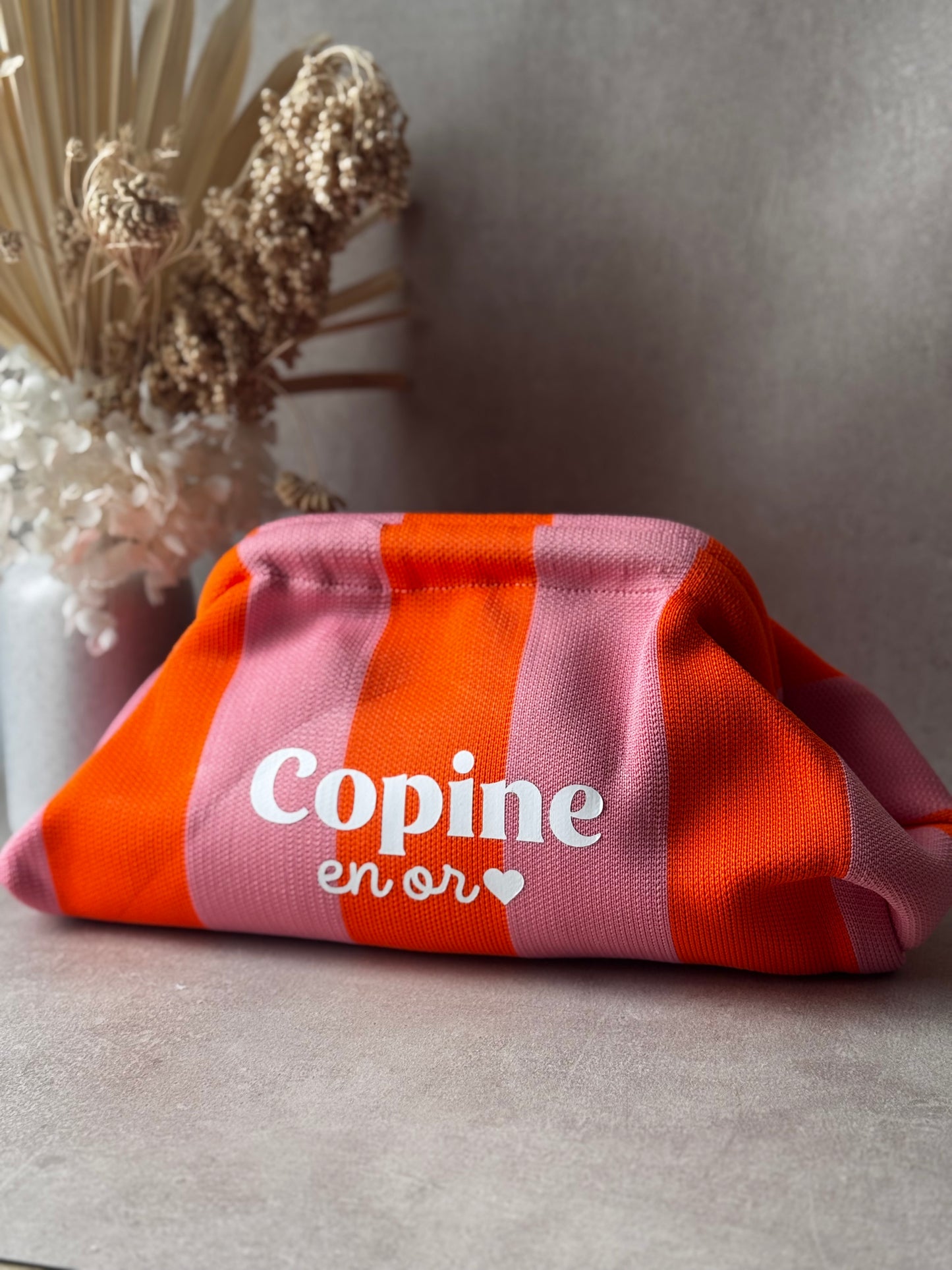 Trousse / Pochette personnalisée rayée