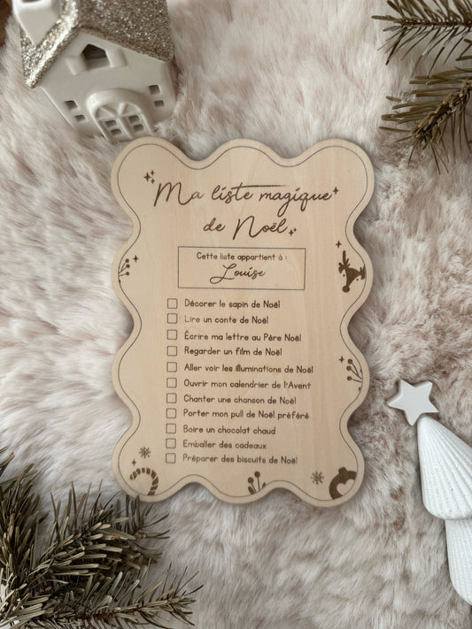Ma liste magique du Père Noël personnalisé
