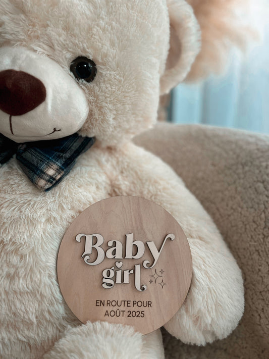 Pancarte en bois "Baby Girl"