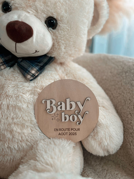 Pancarte en bois "Baby Boy"