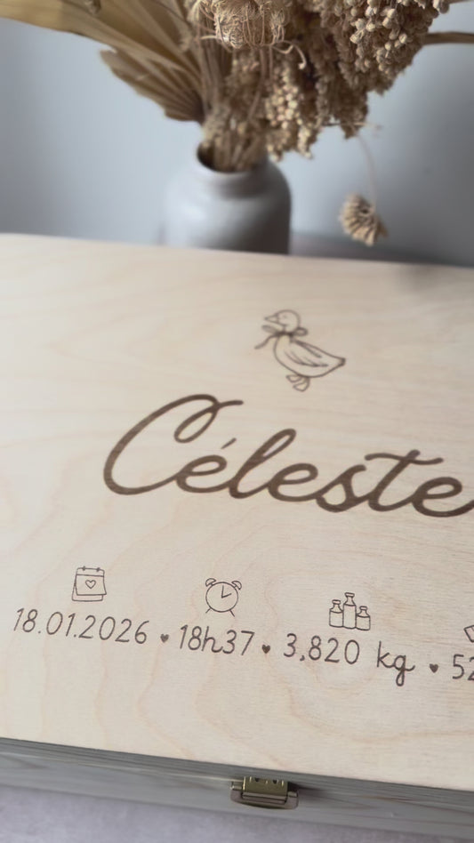 Coffret de naissance personnalisé - Cadeau original pour bébé