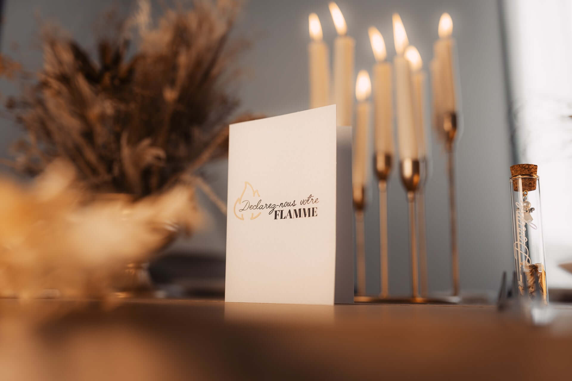 Carte "Déclarez-nous votre flamme" avec enveloppe - Atelier Miamor